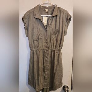 Japna Olive Green Mini Dress Size Large